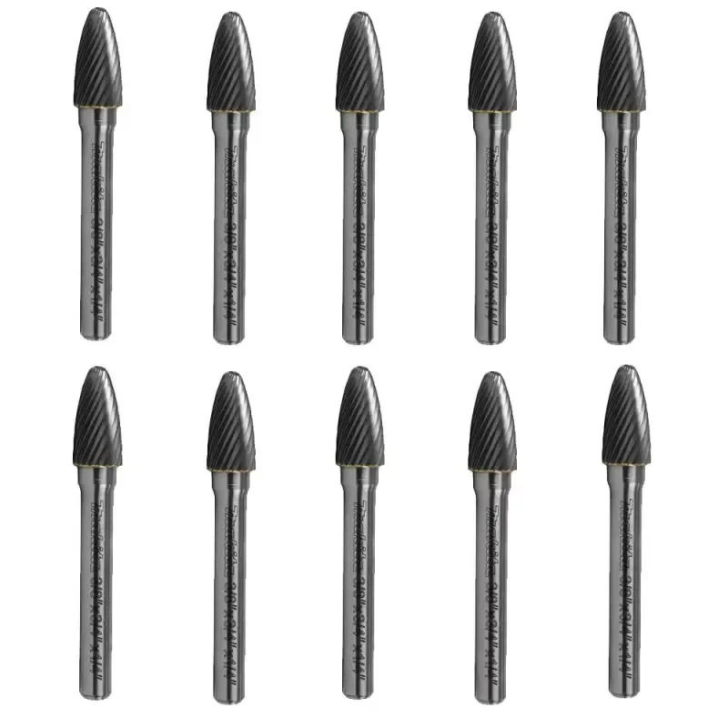 Lima Rotativa Cónica para No Ferrosos 3/8" x 3/4" Vástago 1/4" (Caja x10)