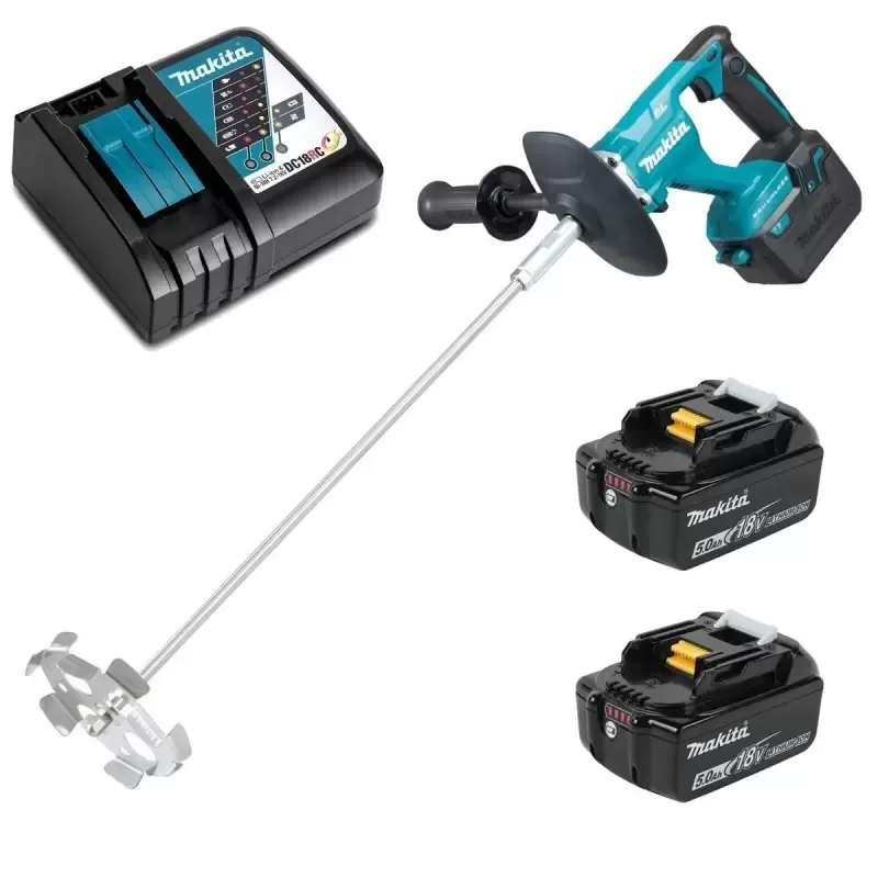 Taladro Mezclador Makita DUT130RTE 18V LXT BL M12-M14 con 2 Baterías 5Ah