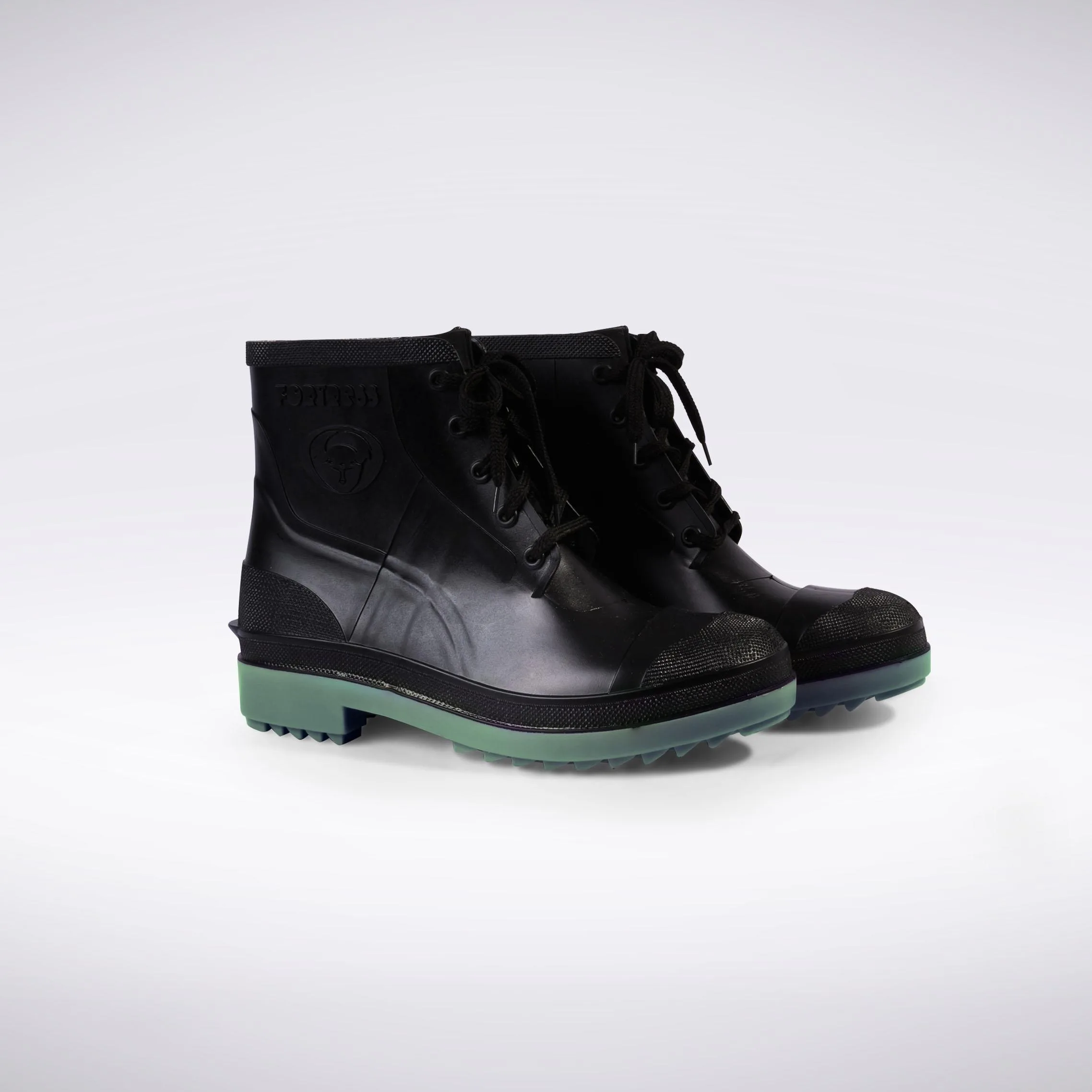 Botin Fortress Negro/Verde con Puntera de Acero
