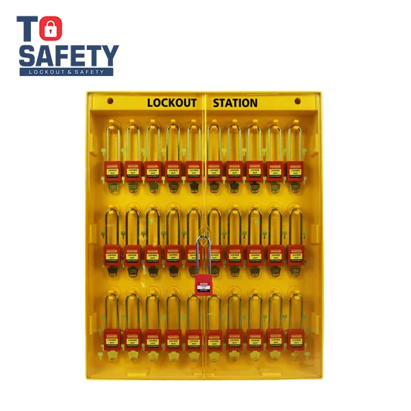 Estación de Bloqueo para 60 Candados con Tapa Amarilla TS LS11 To Safety
