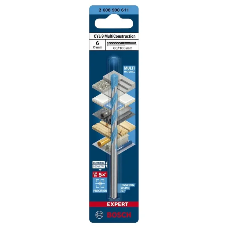 Broca Multi-Material Bosch CYL-9 6mm Punta Carburo · foto 2