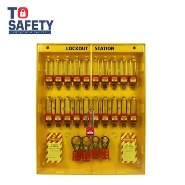Estación de Bloqueo para 40 Candados con Tapa Amarilla TS LS12 To Safety