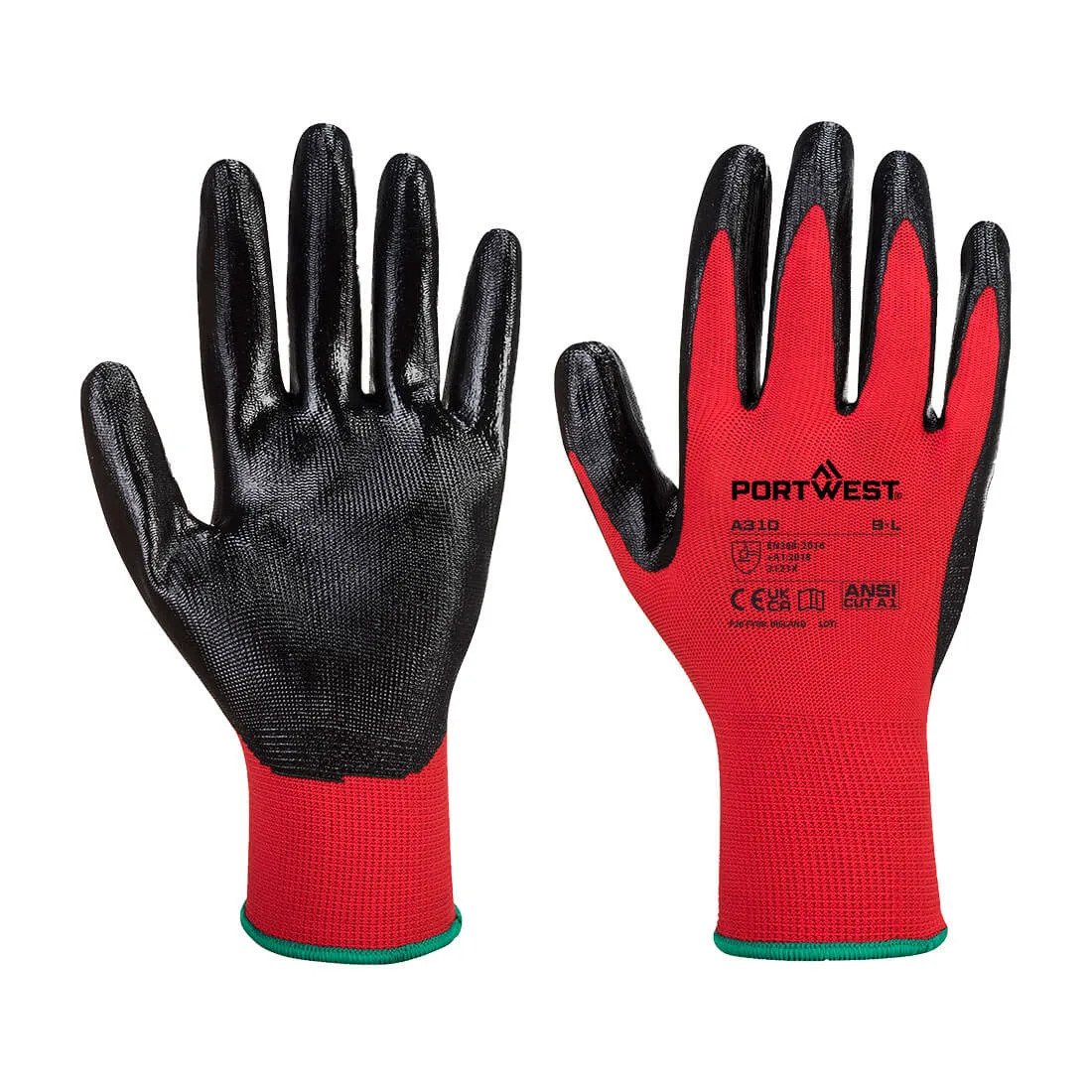 Guante Nitrilo Portwest FlexoGrip A310 / Puño Elástico A300