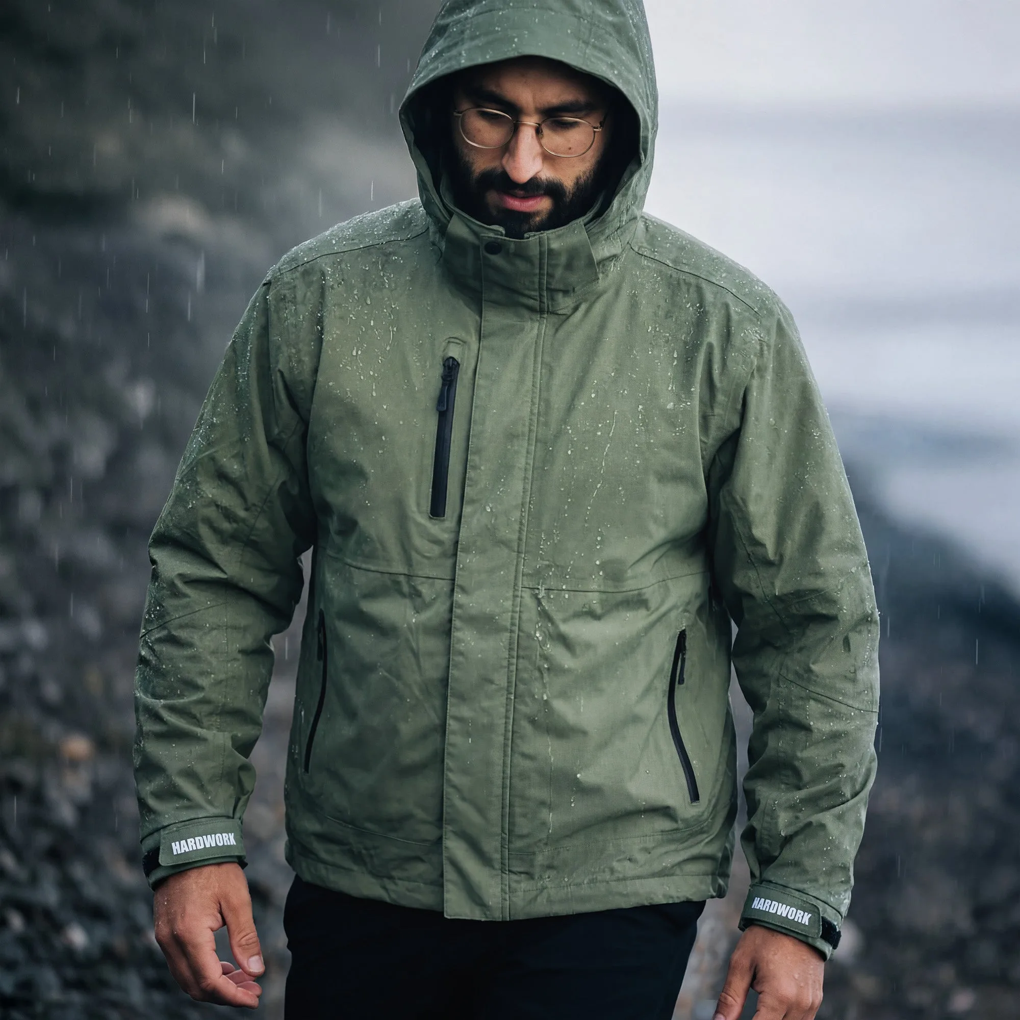 Parka Desmontable HW Reno 3 en 1 Verde Oliva