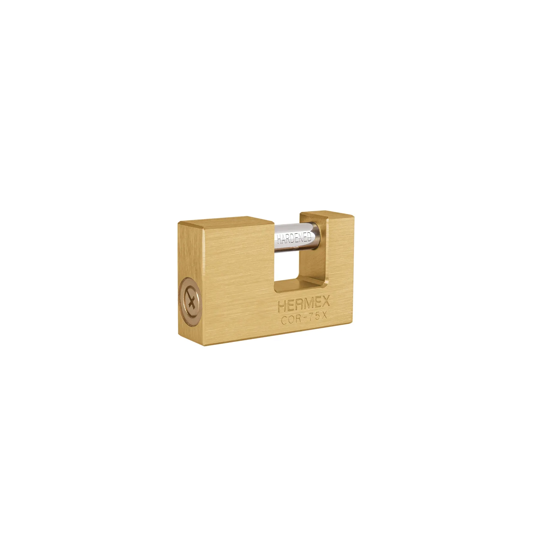 Candado antipalanca de latón 75 mm HERMEX 43353 llave tetra