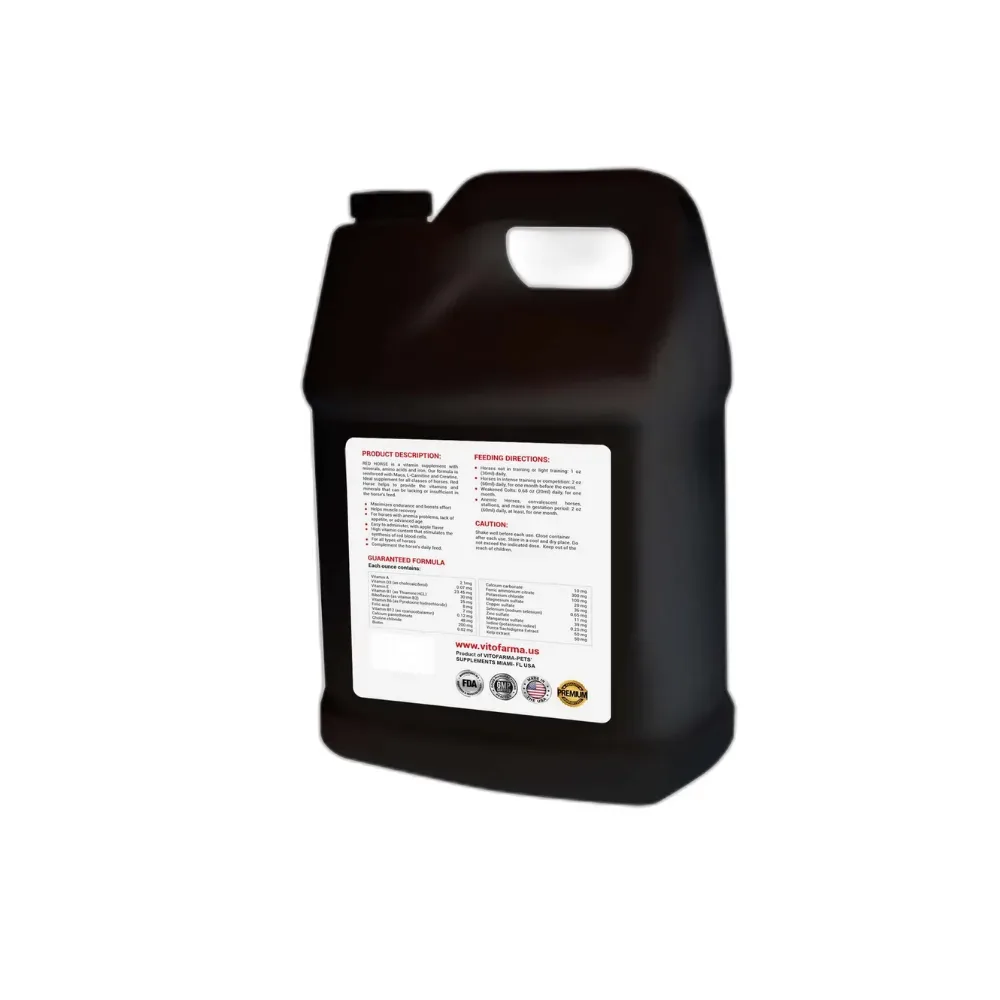 Horse Health Liquid Vitamin-Iron-Mineral Supplement for Horses – RED HORSE