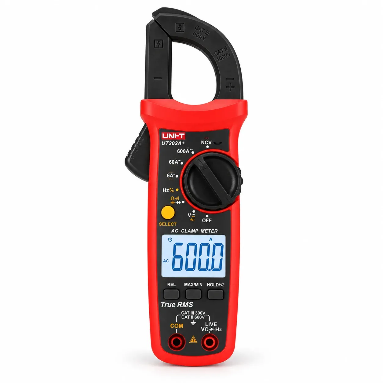 Pinza amperimétrica 400 A AC-DC mordaza 28 mm UNI-T UT203+
