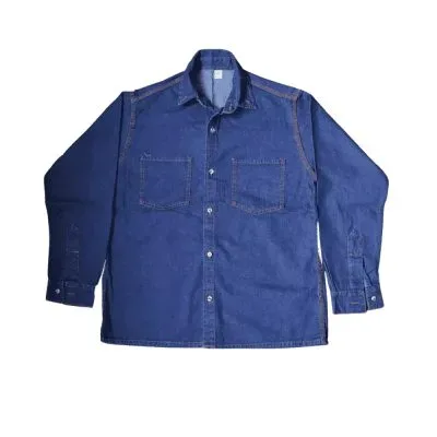 Camisa de Trabajo Jean Lavado con Cinta Reflectiva 2 Pulgadas