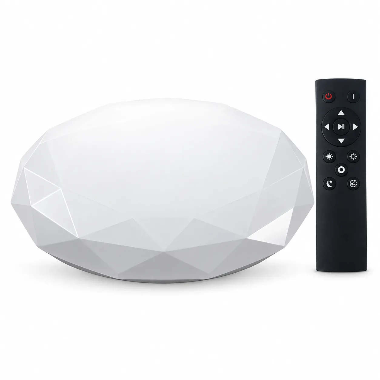 Plafón LED tricolor ondeado 48W con control remoto ENV-DECO3