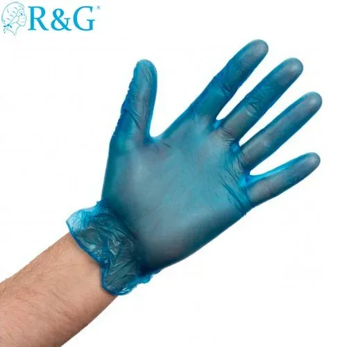 Guantes de Vinilo Azul R&G