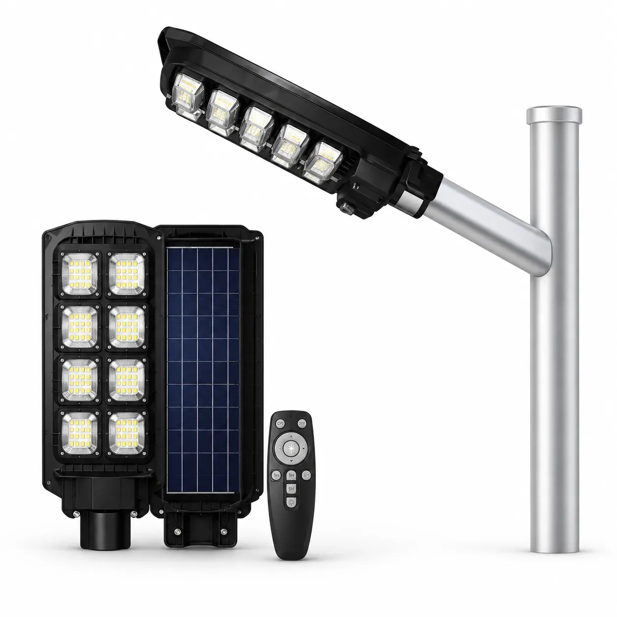 Luminaria solar LED para alumbrado público 150W 3000K y 6500K NUVORA