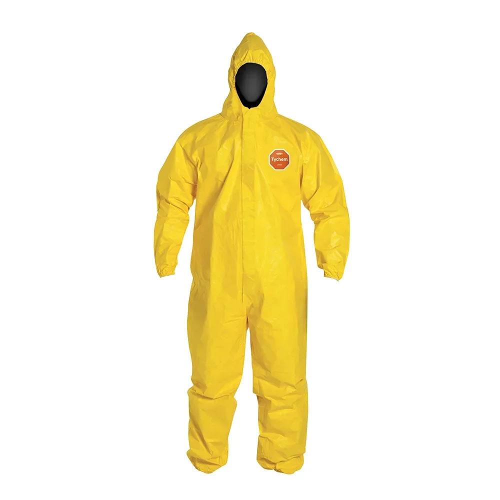 Traje Descartable para Químicos Amarillo con Capucha