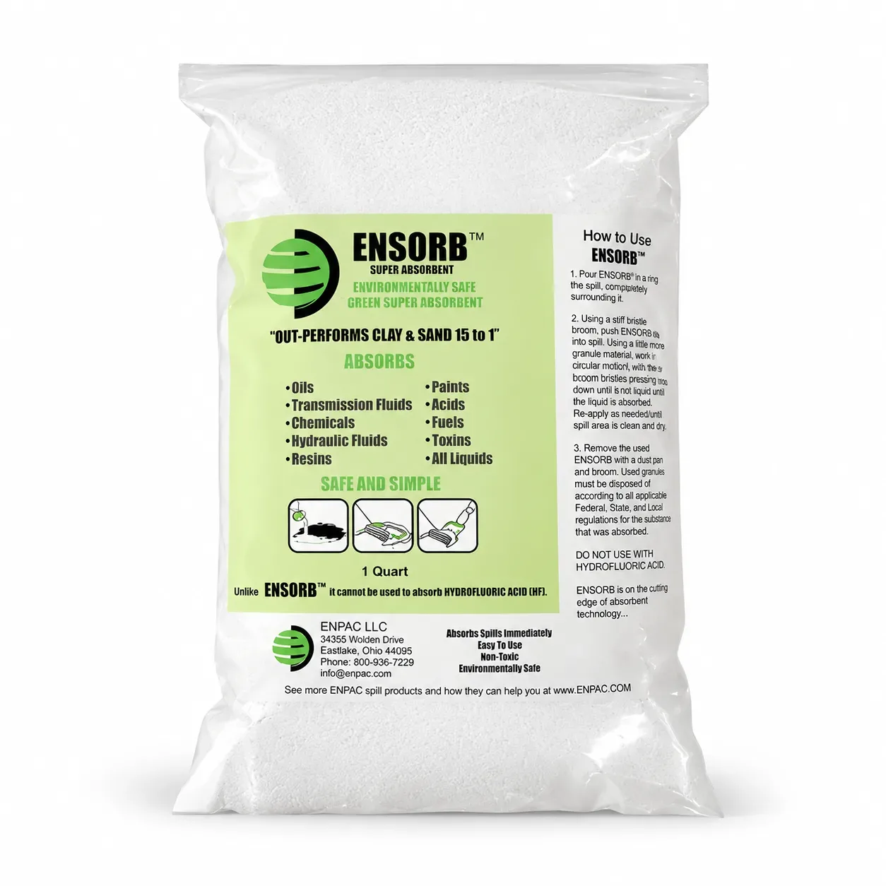 Absorbente granulado de uso general STRONGGUARD SAG-04 bolsa de 4 kg