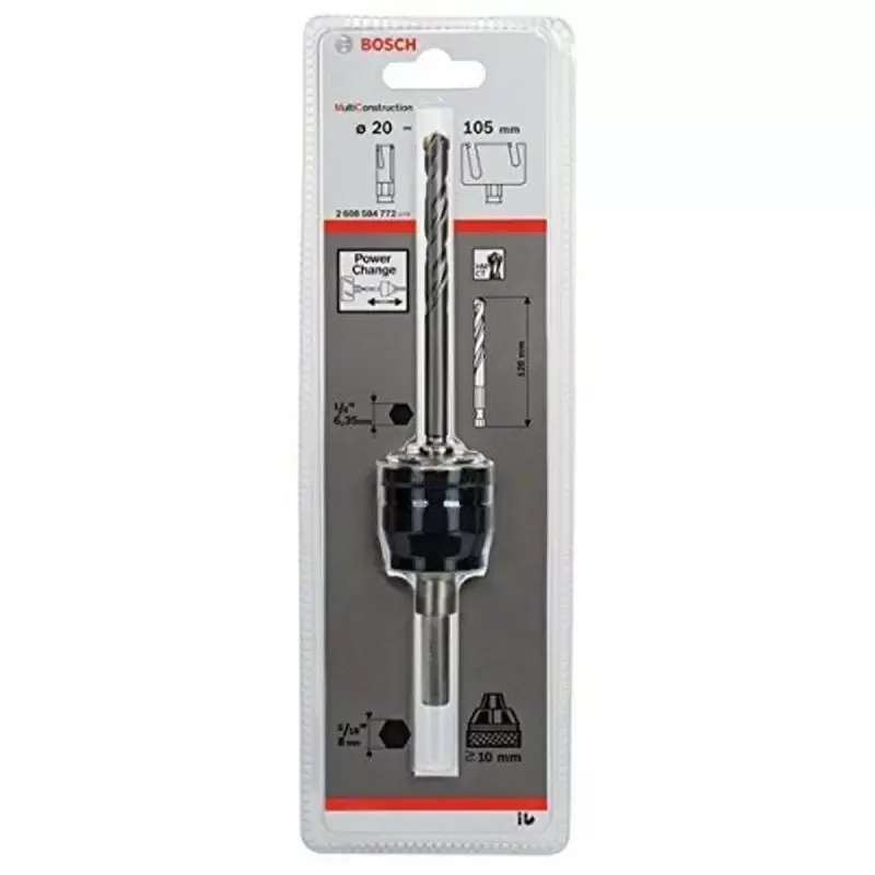 Adaptador Power Change Bosch 2608.584.772-000 para Sierras Copa de 19 a 159 mm