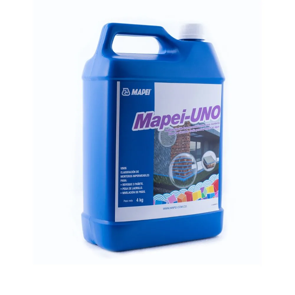 Aditivo líquido impermeabilizante para morteros 5gl Mapei-Uno