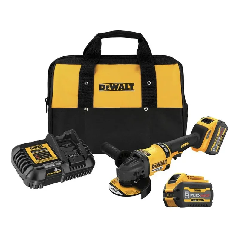 Amoladora Angular DeWalt DCG418T2-B2 de 5" 60V FlexVolt con 2 Baterías 6.0 Ah