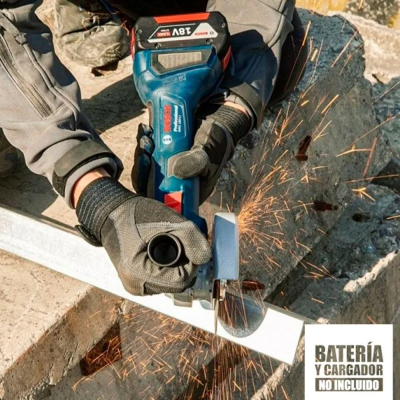Amoladora Angular Inalámbrica Bosch GWS 180-LI 18V de 5" Brushless (Baretool) · foto 4