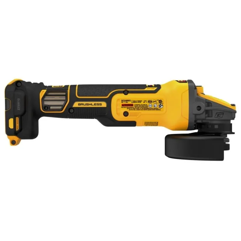 Amoladora angular inalambrica DeWalt DCG409VSB 4-1/2" 20V brushless con velocidad variable y E-Clutch · foto 3