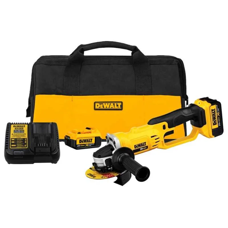 Amoladora angular inalambrica DeWalt DCG412M2-B2 4-1/2" 20V con 2 baterias de 4.0 Ah