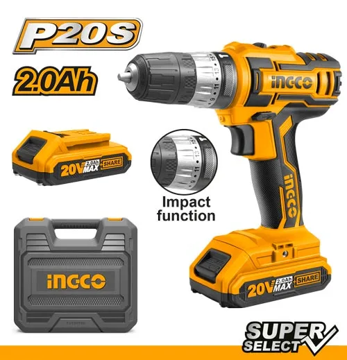 Atornillador Percutor 20V P20S INGCO CIDLI200215