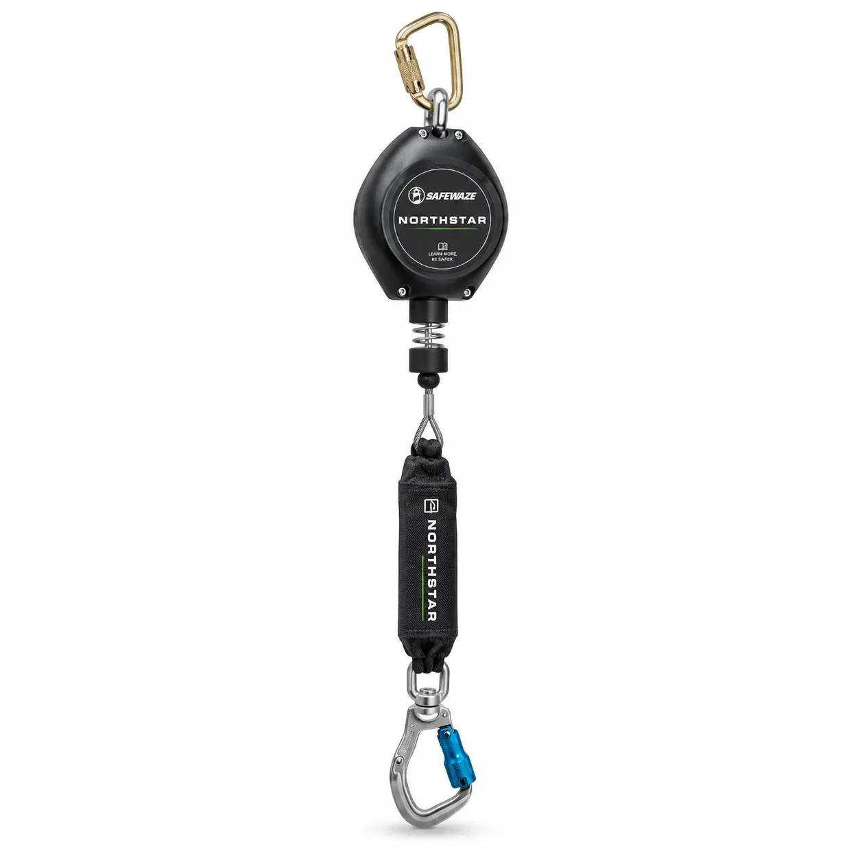 Bloque retráctil de cable de acero SAFEWAZE FS-FSP9030-G de 9 m