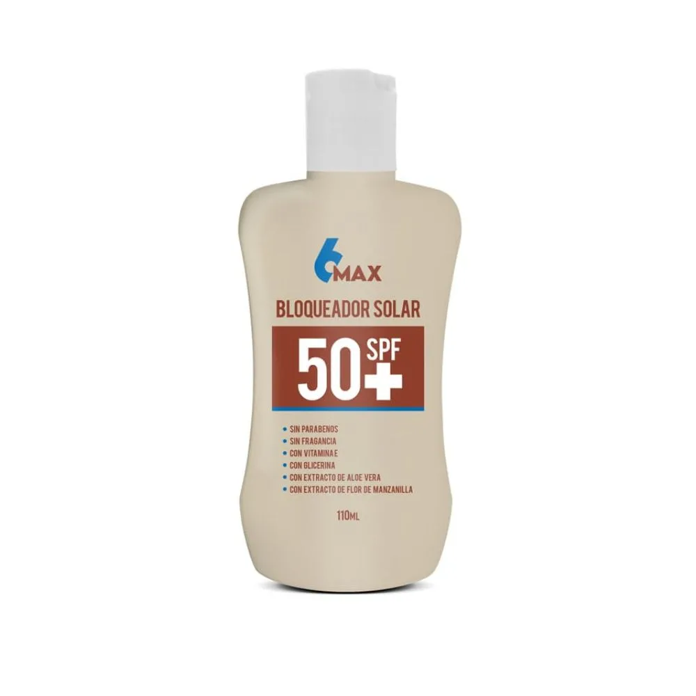 Bloqueador Solar 6MAX SPF 50+ Frasco 110ml