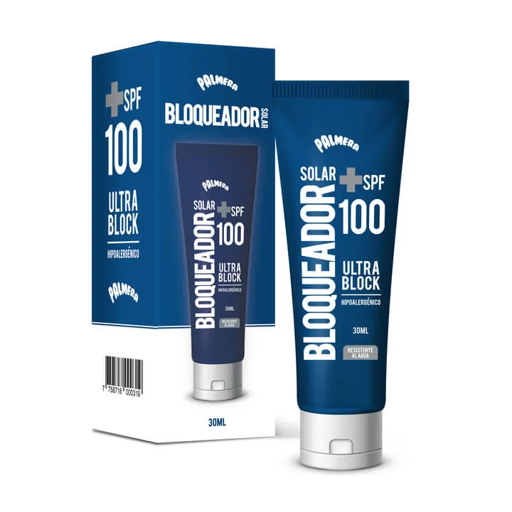 Bloqueador solar SPF 100 PALMERA Sun tubo de 30 ml