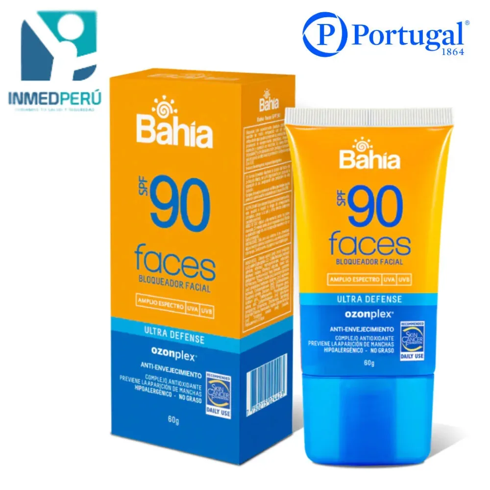 Bloqueador solar SPF 90 BAHIA Faces de 60 g