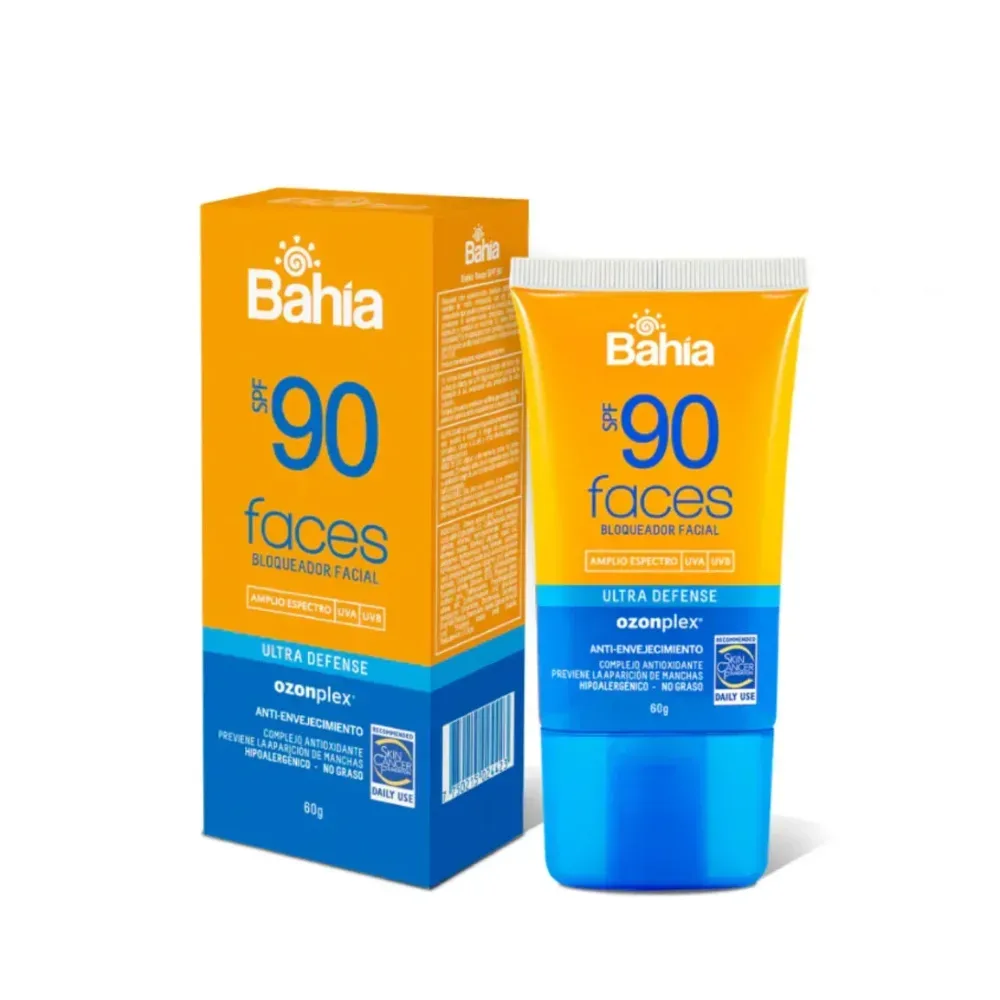 Bloqueador solar SPF 90 BAHIA Faces de 60 g