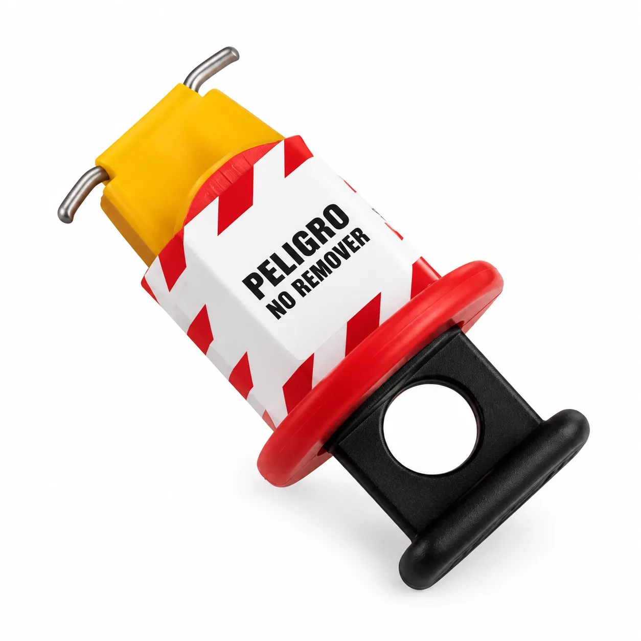 Bloqueo de breaker eléctrico amarillo de 13 mm