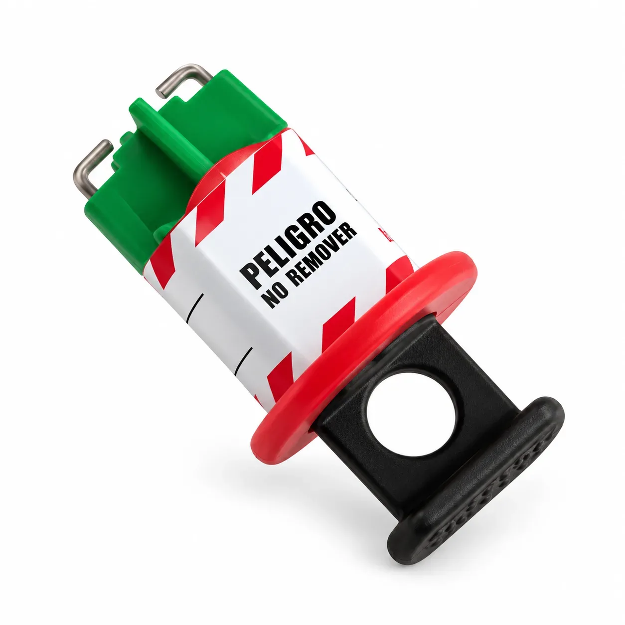 Bloqueo de breaker eléctrico verde de 11 mm