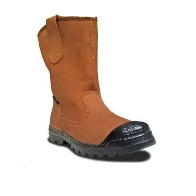 Bota Campera de Soldador FAJ Cobre Cuero Nobuck con Puntera de Acero