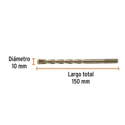 Broca 10mm x 150mm para Concreto Truper 102349 · foto 3