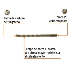 Broca 10mm x 150mm para Concreto Truper 102349 · foto 2