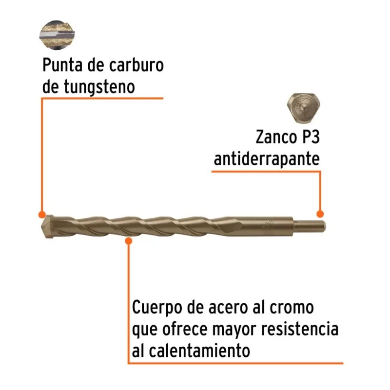 Broca 25 x 300mm para Concreto Truper 102360 · foto 2
