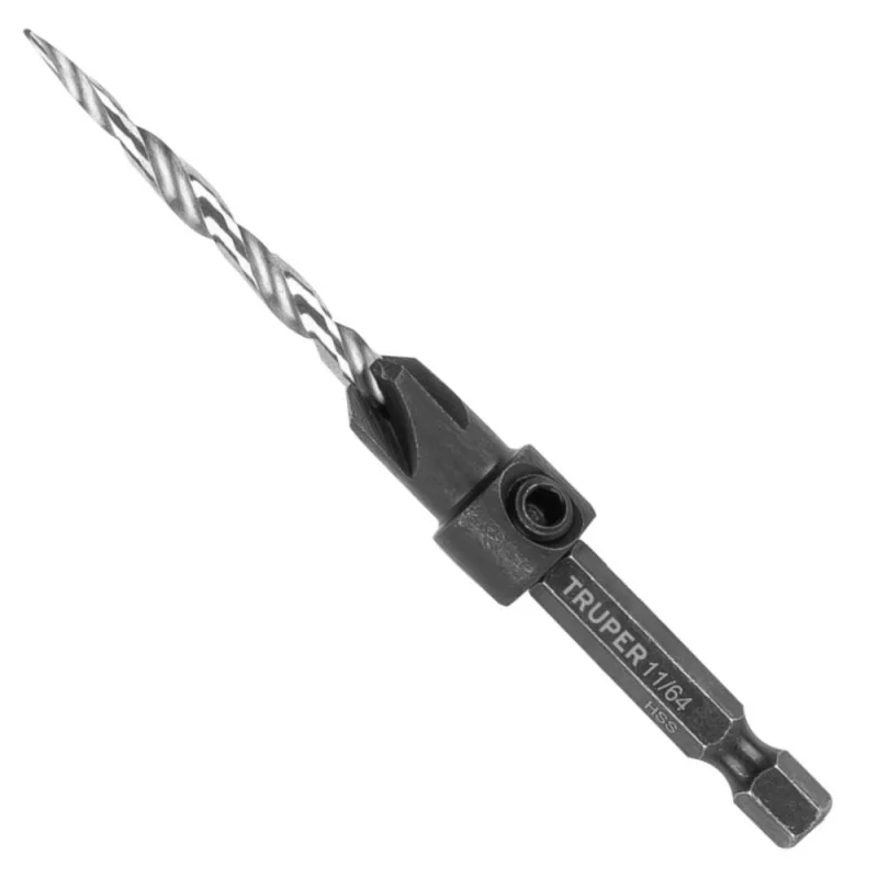 Broca Avellanadora HSS Truper 102376 1/4" Hex 4.5 x 55mm