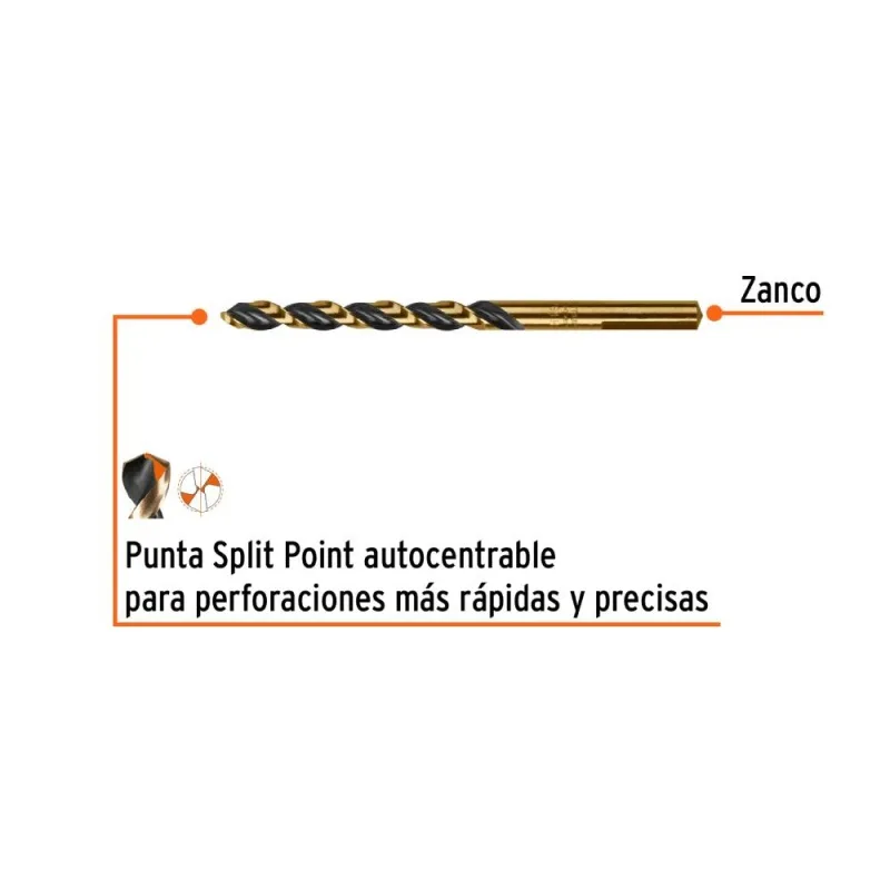 Broca HSS 17/64" x 4" para Metal Truper 11136 · foto 3