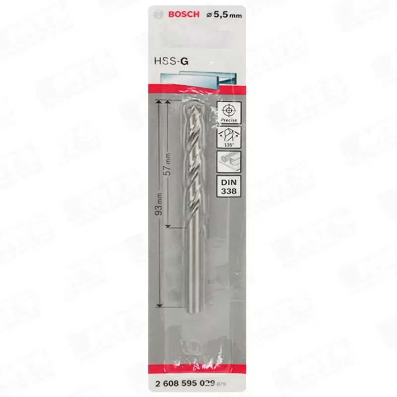 Broca Metal Bosch HSS-G 5.5mm x 93mm