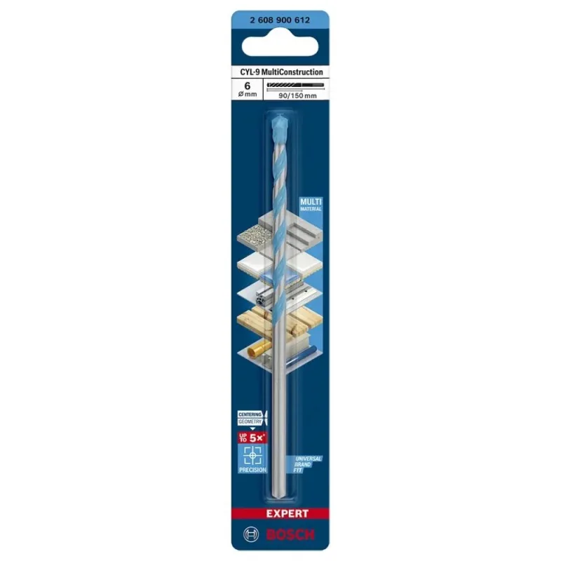Broca Multi-Material Bosch CYL-9 6x90x150mm · foto 2