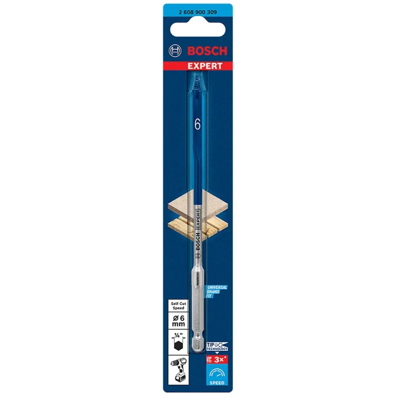 Broca Paleta Bosch Expert 6mm x 152mm para Madera · foto 2