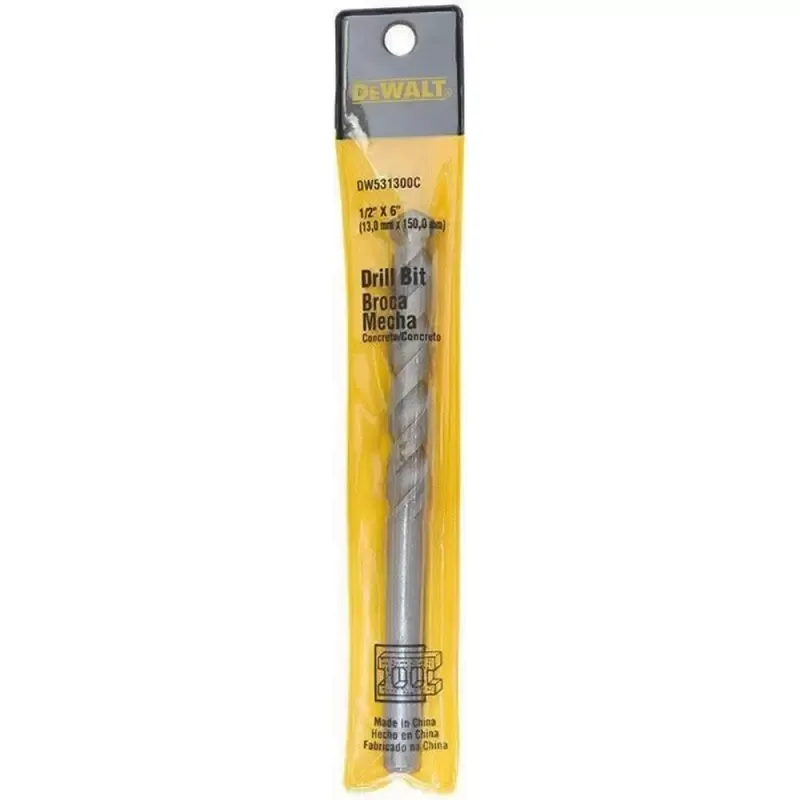 Broca para concreto DEWALT DW531300C de 13 mm x 150 mm con punta de widia