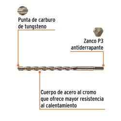 Broca para Concreto Truper 11245 3/4" x 12" · foto 2