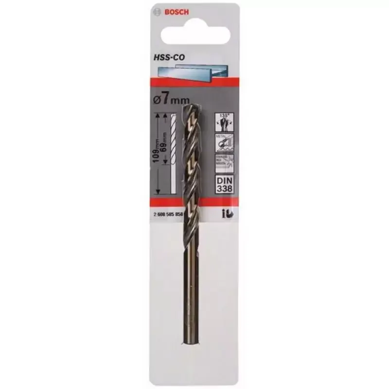 Broca para Metal Bosch HSS-Co 2608.585.858-000 de 7 mm con 5% de Cobalto