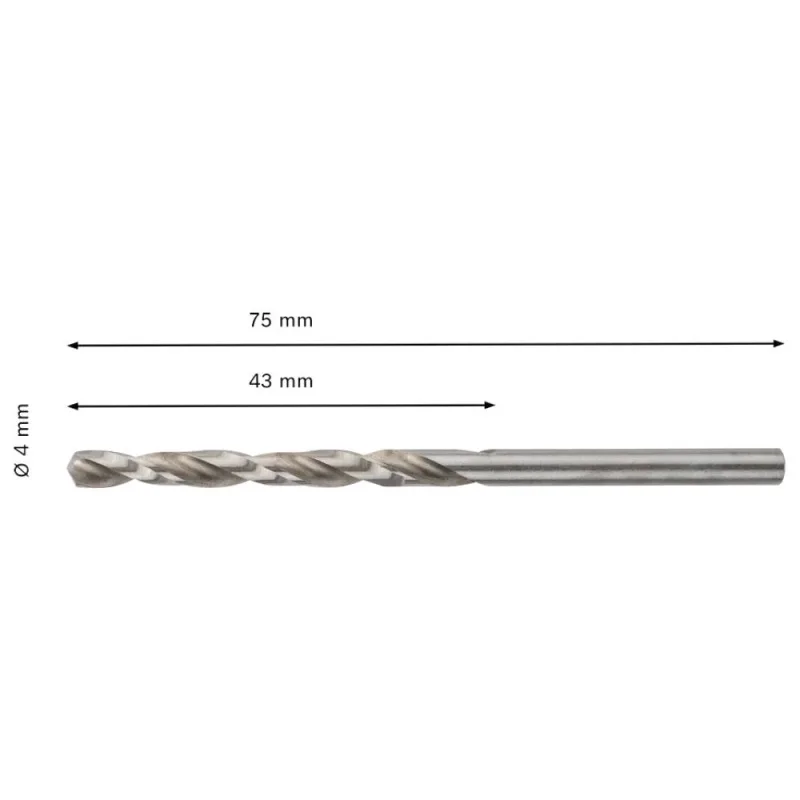 Broca para Metal Bosch HSS-G 4mm x 75mm Pack x2 · foto 2