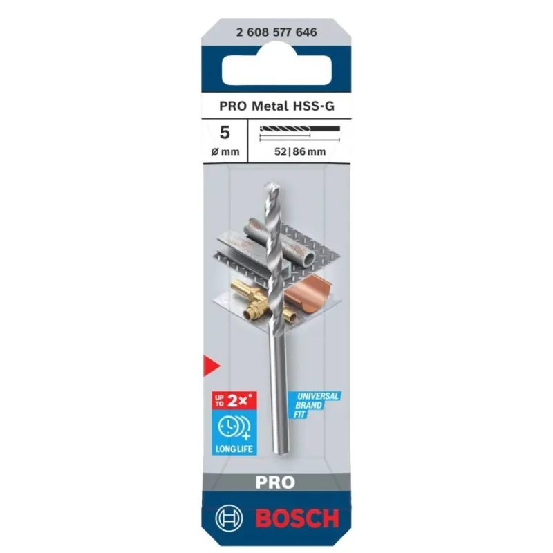 Broca para Metal Bosch HSS-G 5x52x86mm · foto 3