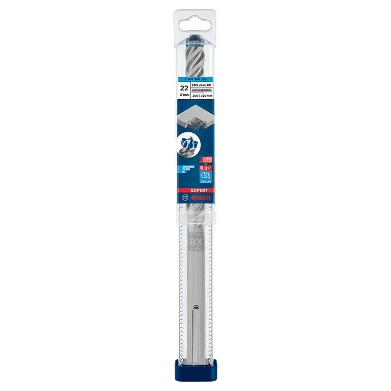 Broca SDS Max Bosch Expert 2608.900.233 22mm Punta Carbide 4 Cuchillas