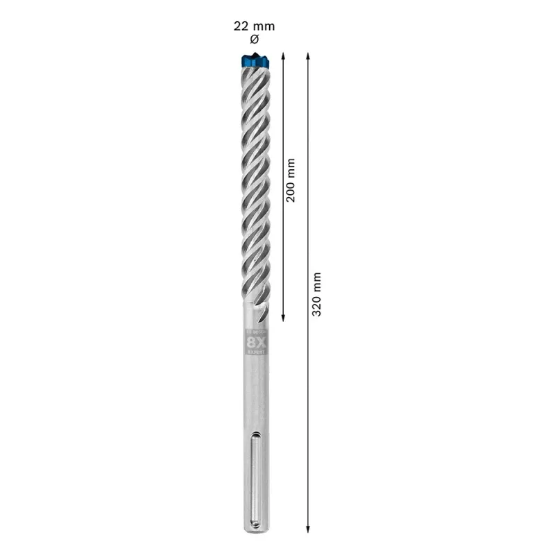 Broca SDS Max Bosch Expert 2608.900.233 22mm Punta Carbide 4 Cuchillas · foto 3