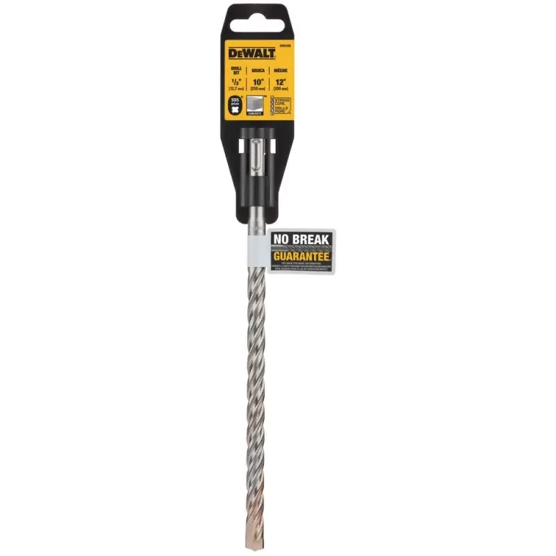 Broca SDS Plus DeWalt DW5439 Rock Carbide de 1/2" con 10" de Largo Útil