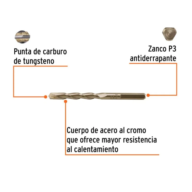 Broca Truper 102345 8 x 100mm para Concreto · foto 2