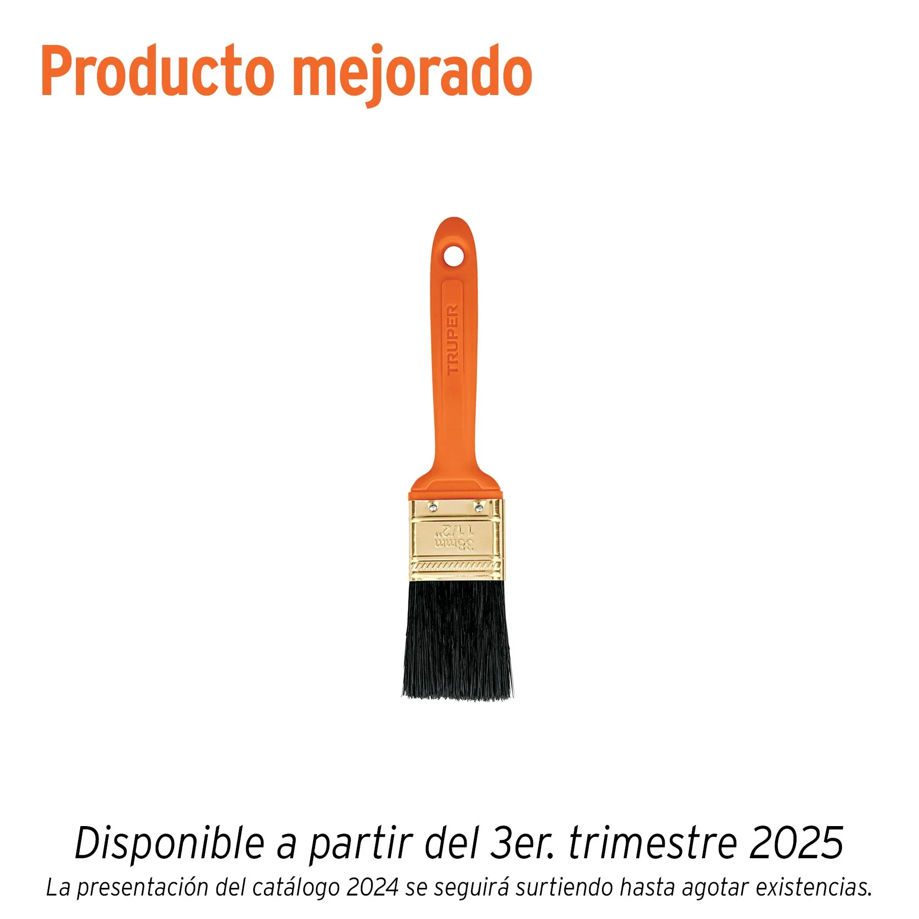Brocha profesional de 1-1/2" con mango de plástico, TRUPER